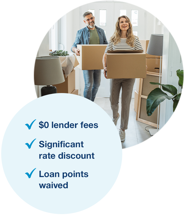 $0 lender fees, significant rate discount, loan points waived